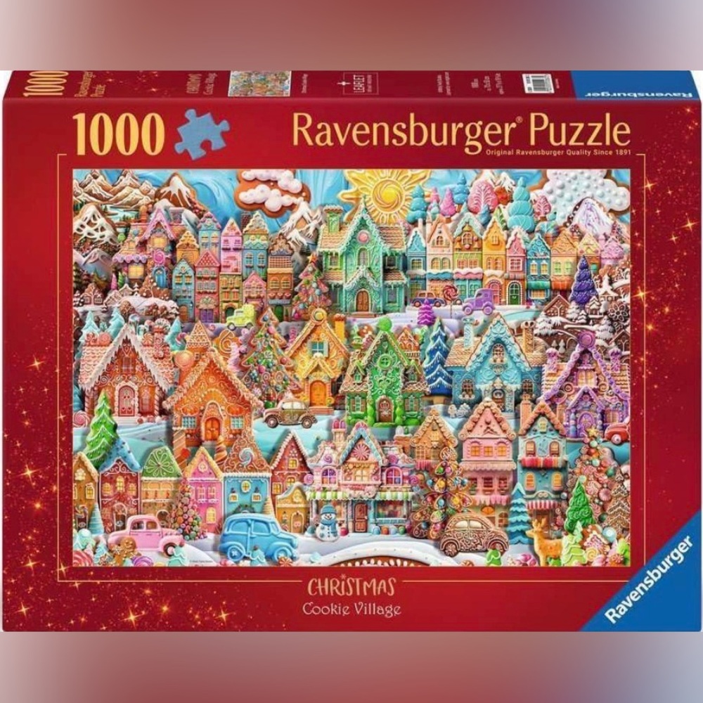 Ravensburger Christmas Cookie Village Puzzle - Colorful 1000 Pieces